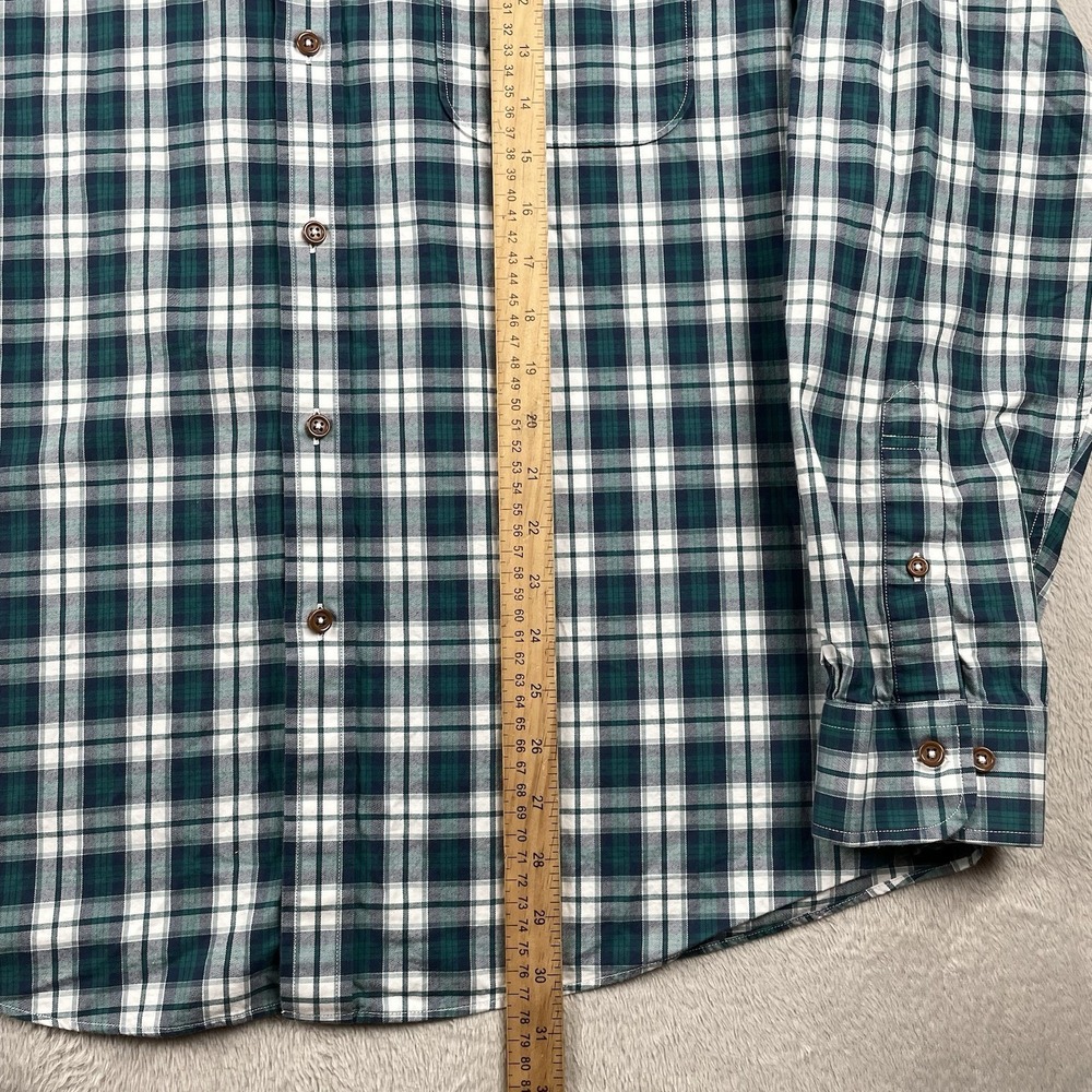 Brooks Brothers Shirt Mens Large Regent Fit Green Plaid Pocket Logo Button Up - Picture 5 of 7